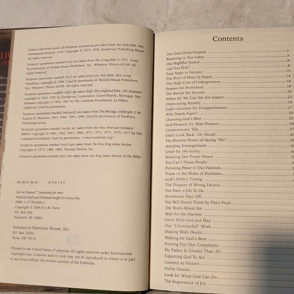 Life on Purpose Devotional for Men: hardcover - Picture 3 of 5